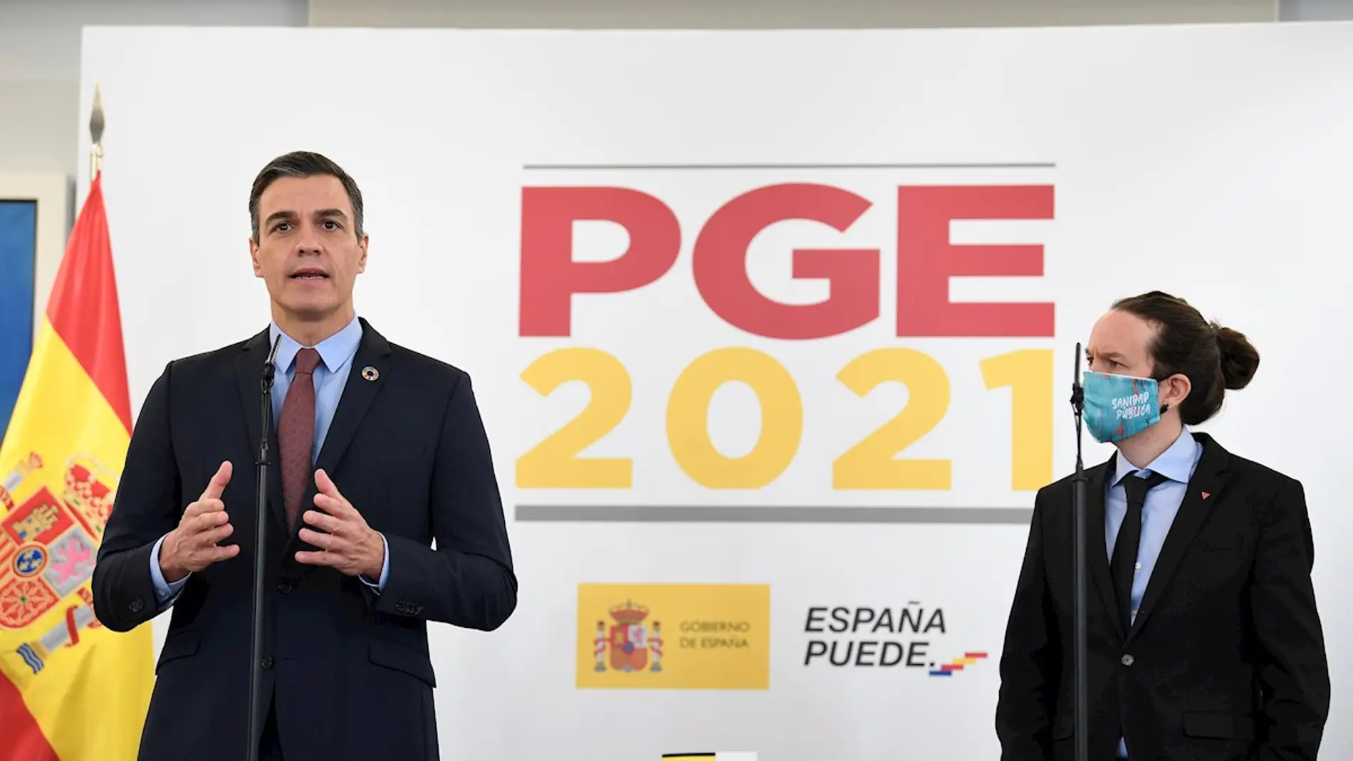 Pedro Sánchez y Pablo Iglesias comparecen para explicar el acuerdo de presupuestos 