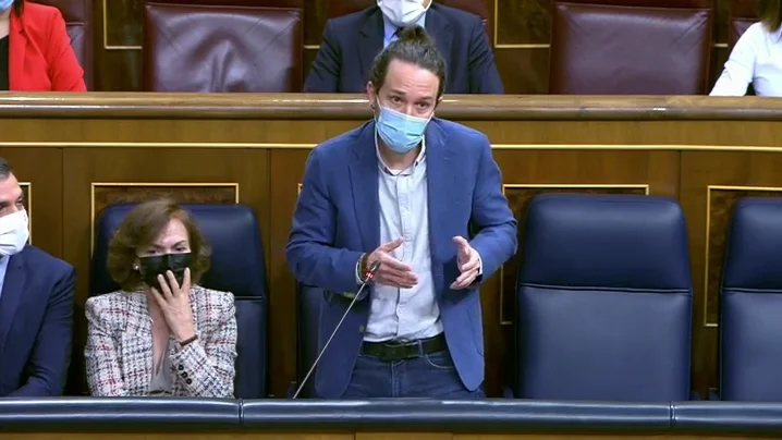 Iglesias, al PP: "Su discurso moderado ha durado menos que la mili de Abascal" Iglesias, al PP: "Su discurso moderado ha durado menos que la mili de Abascal"