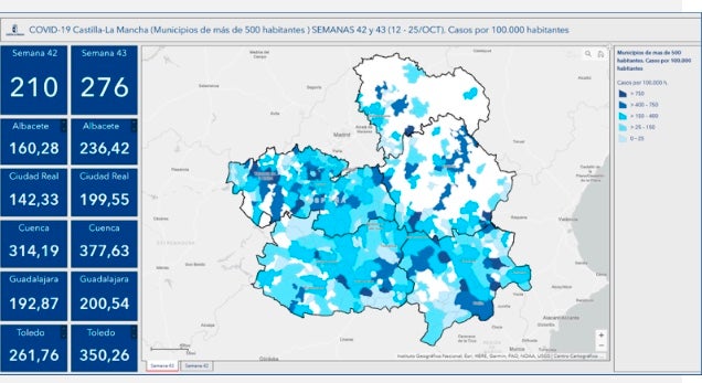 Cuenca sigue con la tasa de contagios más alta de Castilla-La Mancha Cuenca sigue con la tasa de contagios más alta de Castilla-La Mancha