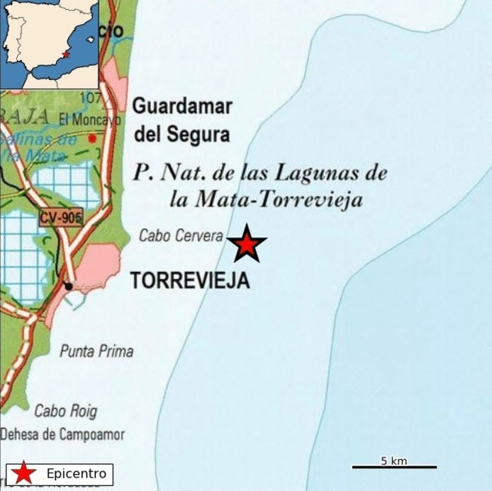 Un terremoto de magnitud 2.6 en Torrevieja se deja sentir en Elche Un terremoto de magnitud 2.6 en Torrevieja se deja sentir en Elche