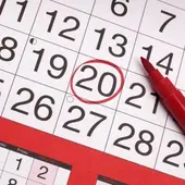 Imagen de archivo de un calendario. Imagen de archivo de un calendario.