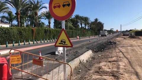 Obras de desdoblamiento de la carretera Elche-Santa Pola. Obras de desdoblamiento de la carretera Elche-Santa Pola.
