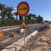 Obras de desdoblamiento de la carretera Elche-Santa Pola.