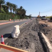 Obras de desdoblamiento de la carretera Elche-Santa Pola.
