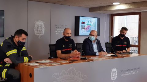 El concejal de Seguridad, José Ramón González y los responsables del SPEIS El concejal de Seguridad, José Ramón González y los responsables del SPEIS