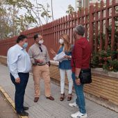 Instantes de la visita a los alrededores del Hospital