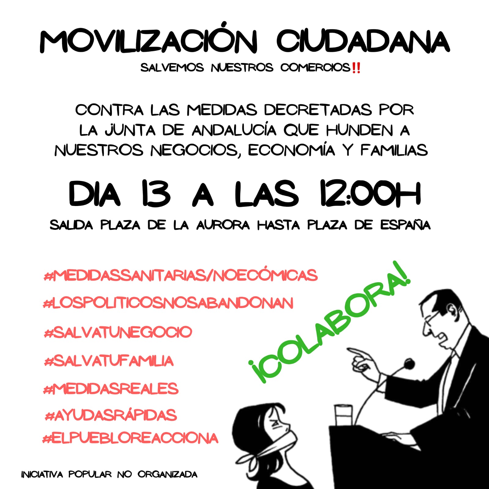 Convocada una Movilización Ciudadana en Motril mañana viernes a partir de las 12:00 Convocada una Movilización Ciudadana en Motril mañana viernes a partir de las 12:00