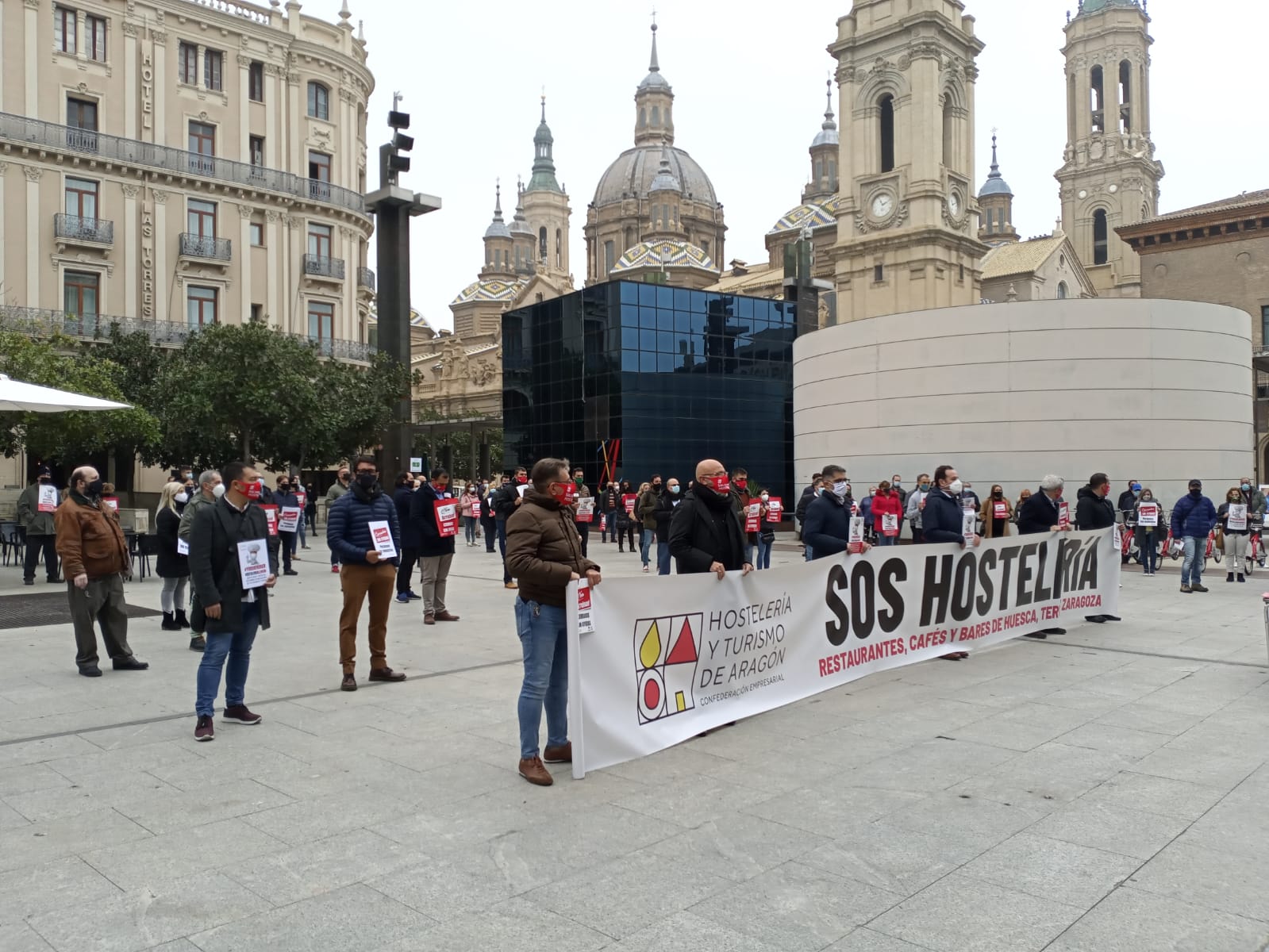 La hostelería se moviliza para exigir ayudas económicas La hostelería se moviliza para exigir ayudas económicas