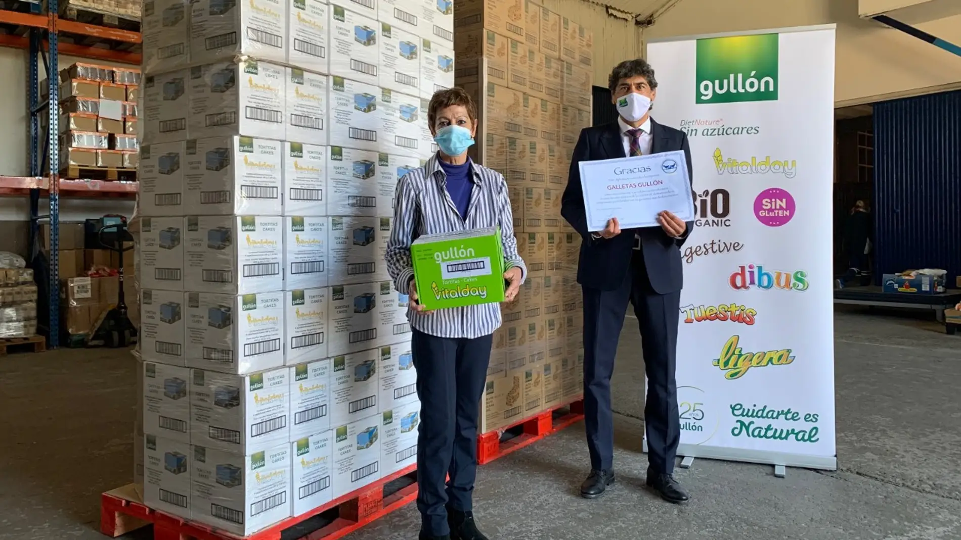 Galletas Gullón arranca la campaña de la Gran Recogida 2020 del Banco de Alimentos de Palencia donando 1.500 kilos de galletas