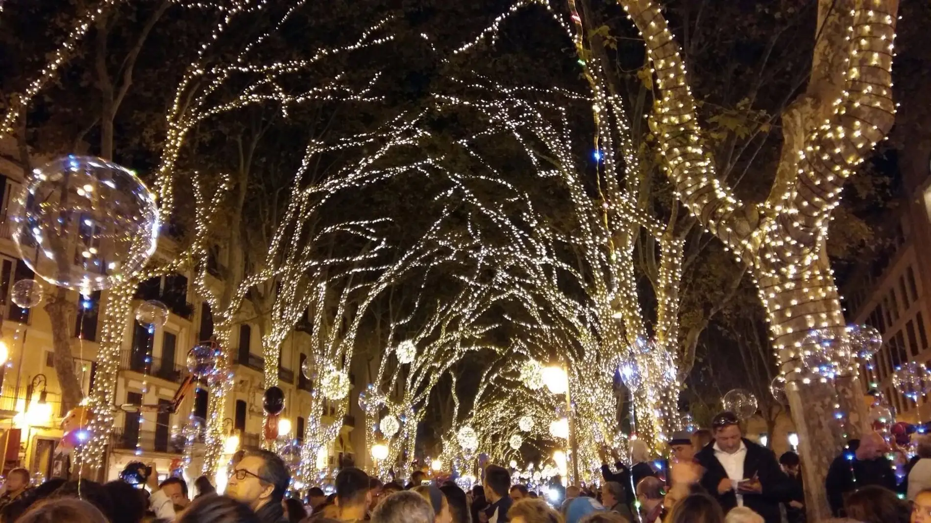 Encendido de las luces de Navidad en Palma, 2019