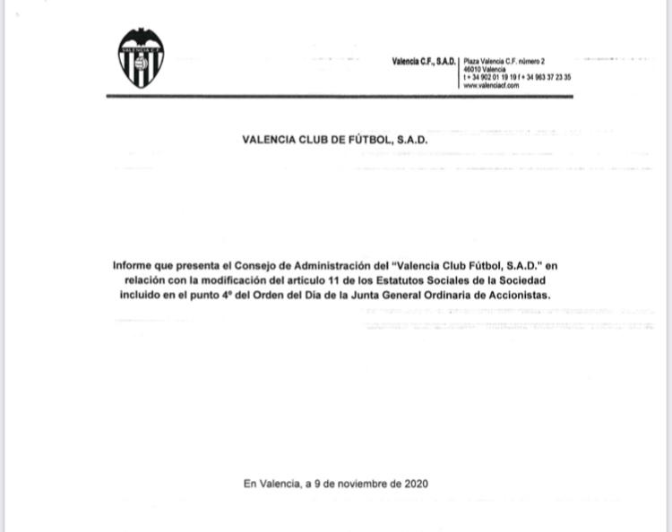 Libertad VCF pide la nulidad o la suspensión de la Junta del Valencia CF Libertad VCF pide la nulidad o la suspensión de la Junta del Valencia CF