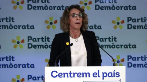 &Agrave;ngels Chac&oacute;n, a la seu del PDECAT. 