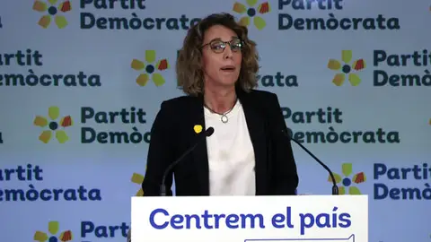 Àngels Chacón, a la seu del PDECAT. Àngels Chacón, a la seu del PDECAT.