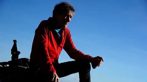 El alpinista Carlos Soria, en en la Sierra de Guadarrama El alpinista Carlos Soria, en en la Sierra de Guadarrama