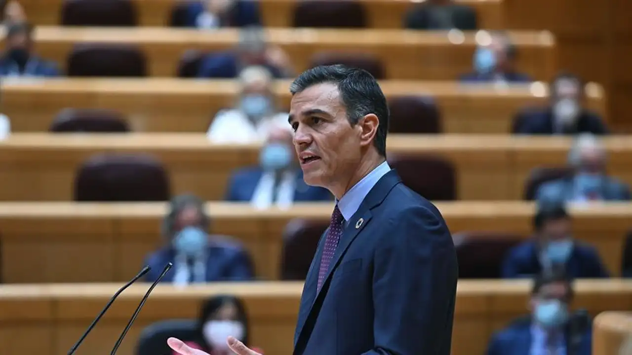 Pedro Sánchez, en una imagen de archivo en el Senado. Pedro Sánchez, en una imagen de archivo en el Senado.