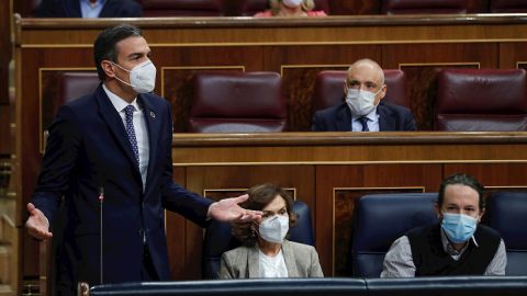 El presidente del Gobierno, Pedro S&aacute;nchez, en el Congreso