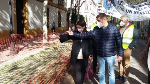 Pilar Zamora ha visitado las obras de peatonalización de la calle Toledo Pilar Zamora ha visitado las obras de peatonalización de la calle Toledo