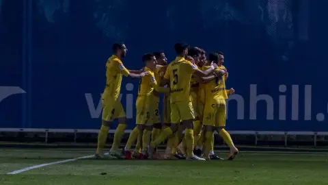 El Málaga celebra un gol El Málaga celebra un gol