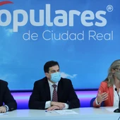 Rodríguegz, Valverde y Merino durante la rueda de prensa Rodríguegz, Valverde y Merino durante la rueda de prensa