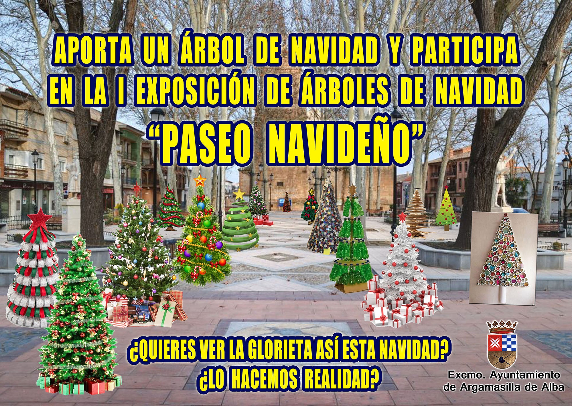 Original iniciativa para crear en Argamasilla un paseo con árboles de navidad Original iniciativa para crear en Argamasilla un paseo con árboles de navidad