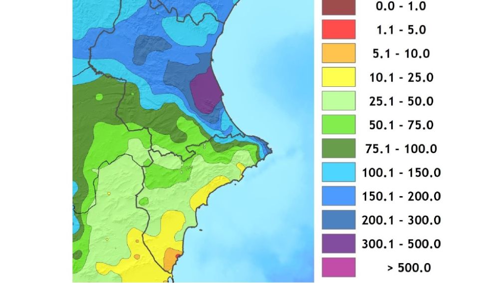 Precipitación en noviembre