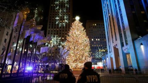 Imagen del &aacute;rbol de Rockefeller Center en las Navidades de 2020