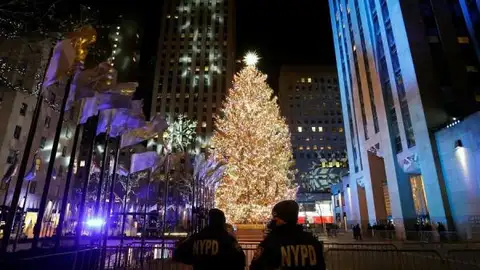 Imagen del árbol de Rockefeller Center en las Navidades de 2020 Imagen del árbol de Rockefeller Center en las Navidades de 2020
