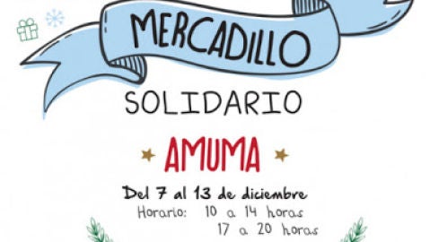 Cartel del mercadillo solidario de AMUMA Cartel del mercadillo solidario de AMUMA