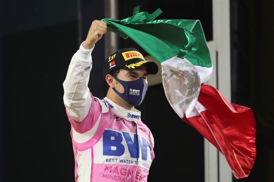 'Checo' Pérez gana en Sakhir, el primer Gran Premio de su carrera 'Checo' Pérez gana en Sakhir, el primer Gran Premio de su carrera