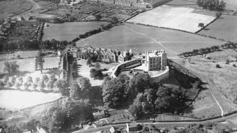 Vista a&eacute;rea del Castillo de Bolsover, en Reino Unido