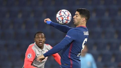 Luis Su&aacute;rez, en el partido de Champions. 