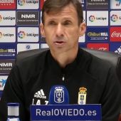 Rueda de prensa de Ziganda, entrenador del Real Oviedo