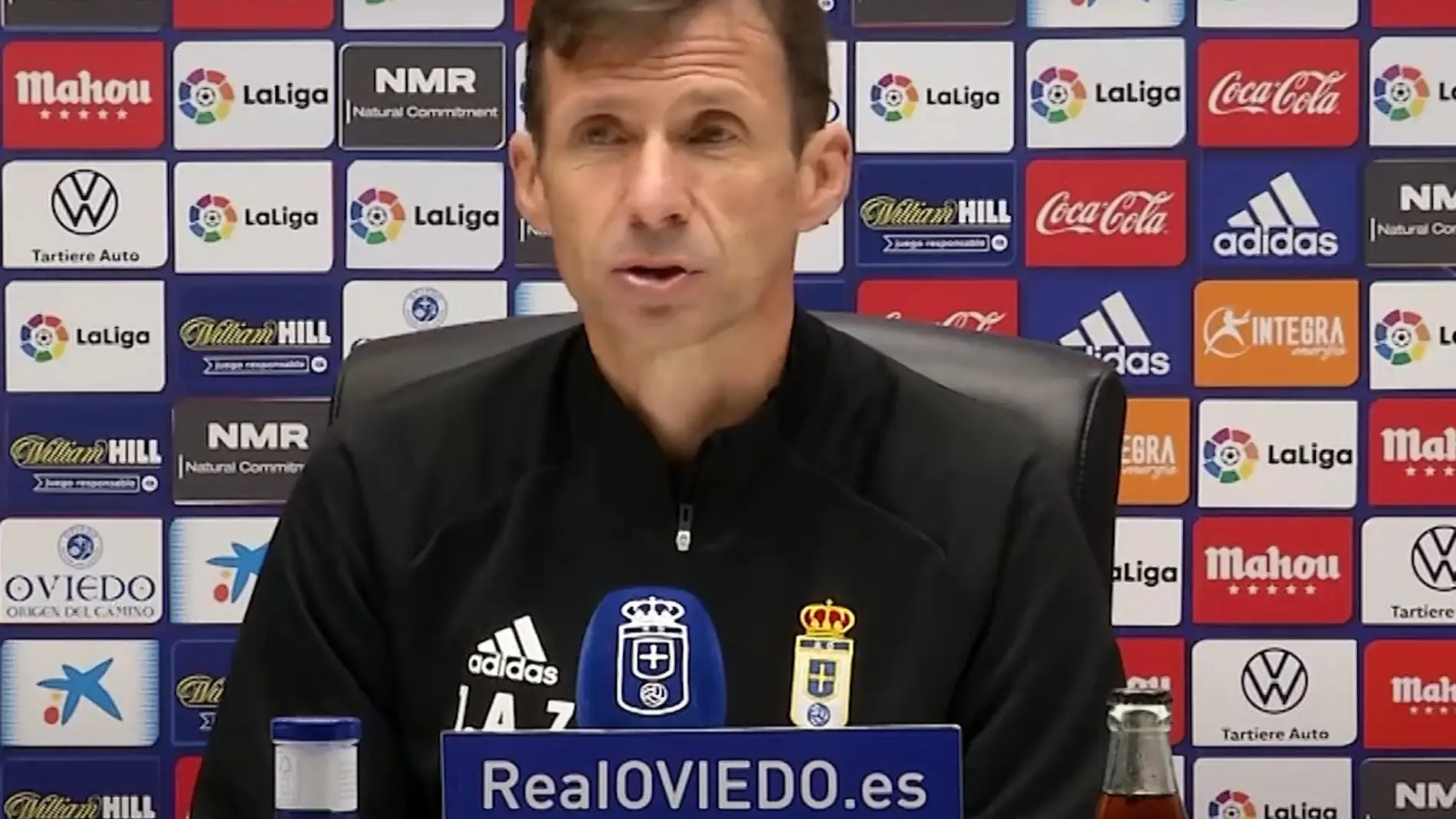 Rueda de prensa de Ziganda, entrenador del Real Oviedo