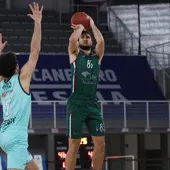 Axell Bouteille en un momento del encuentro frente al Brescia Axell Bouteille en un momento del encuentro frente al Brescia