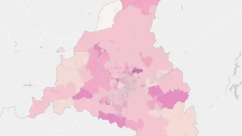 Mapa contagios Covid-19 Comunidad de Madrid Mapa contagios Covid-19 Comunidad de Madrid