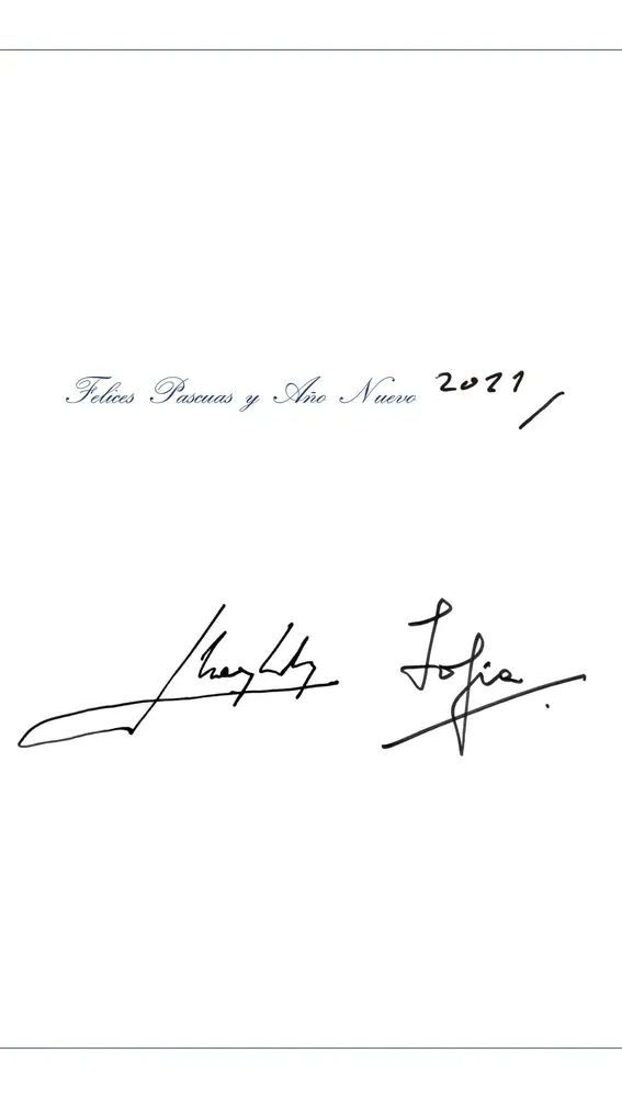 Felicitación de Navidad de Juan Carlos I y la reina Sofía.