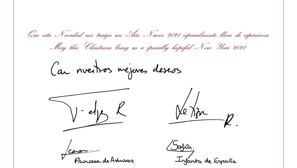 Mensaje de felicitación navideña de Felipe VI, la reina Letizia y las infantas Leonor y Sofía.