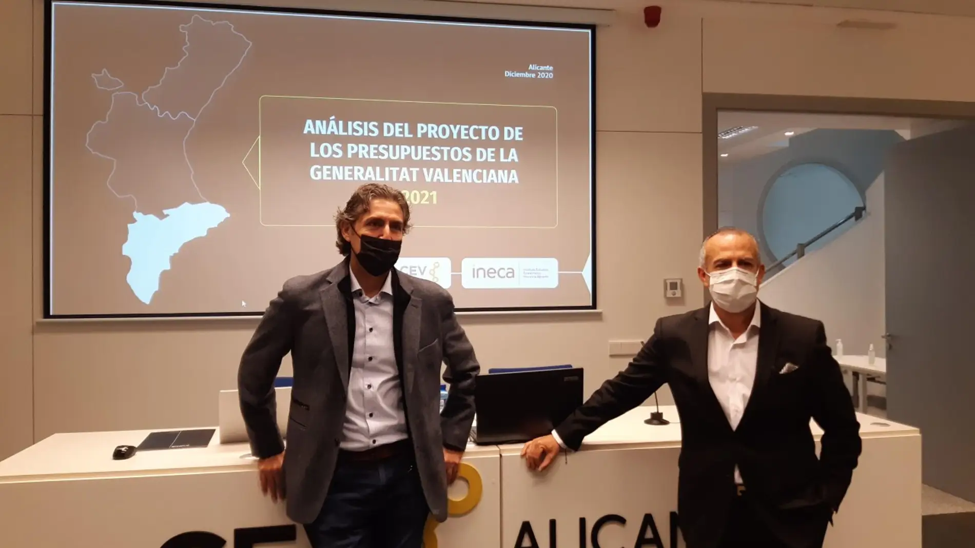 Rafael Ballester y Perfecto Palacio presientes de INECA y CEV-Alicante, respectivamente