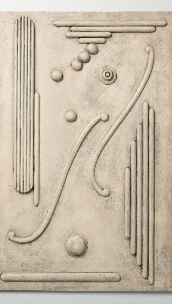 Marc Eemans, “Relieve abstracto”, 1925, contrachapado pintado.