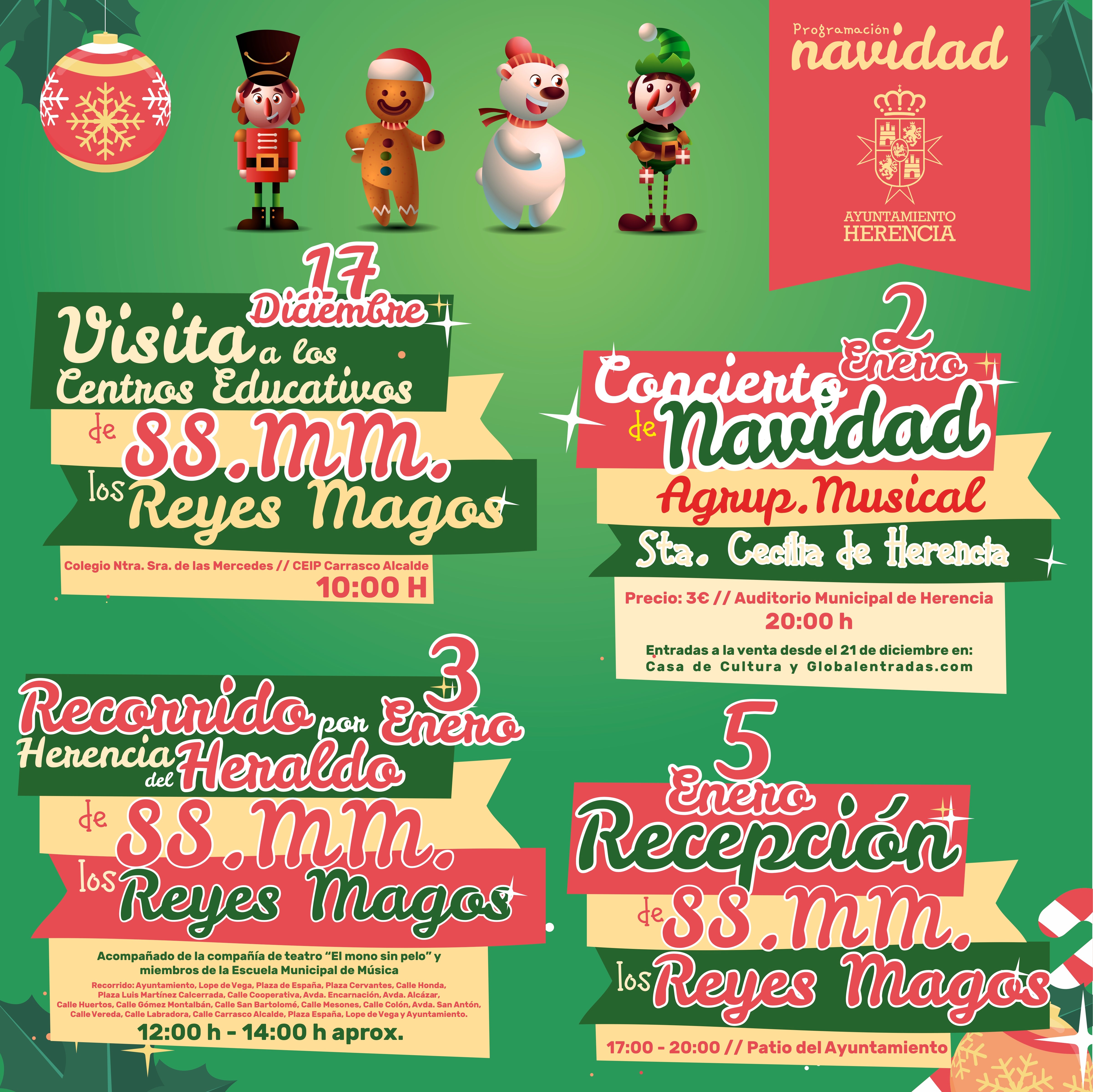 El Ayuntamiento apela por la creatividad para hacer llegar la fantasía de la Navidad a todos los rincones de Herencia El Ayuntamiento apela por la creatividad para hacer llegar la fantasía de la Navidad a todos los rincones de Herencia