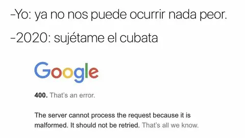 Meme de la caída de Google.