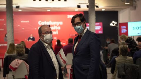 Salvador Illa i Miquel Iceta, al Consell Nacional extraordinari del PSC