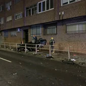 El vehículo volcó tras el accidente El vehículo volcó tras el accidente