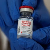 Imagen de archivo de la vacuna de Moderna contra el coronavirus Imagen de archivo de la vacuna de Moderna contra el coronavirus