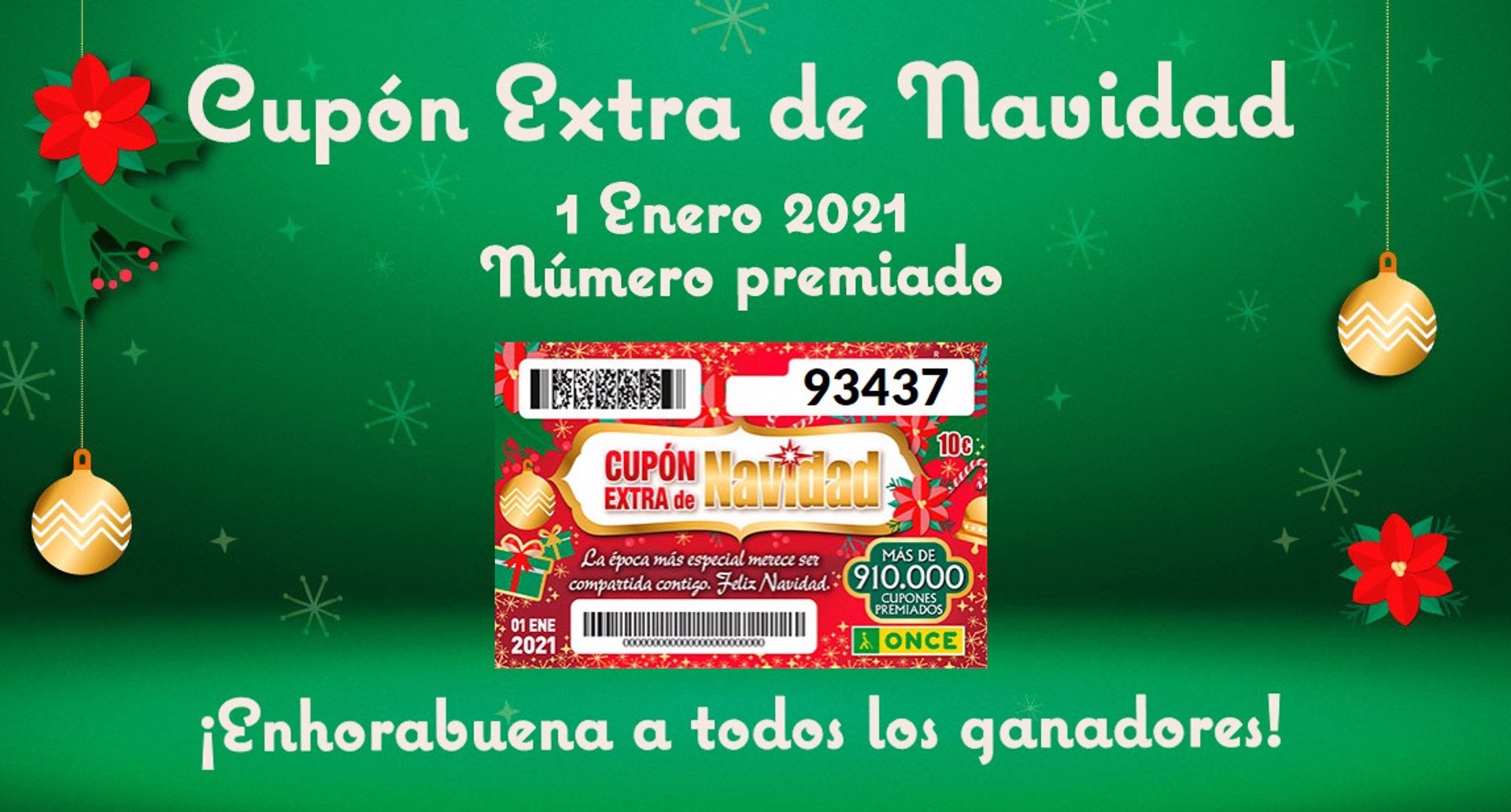 El sorteo del Extra de Navidad de la ONCE deja 400.000 euros en Puertollano El sorteo del Extra de Navidad de la ONCE deja 400.000 euros en Puertollano