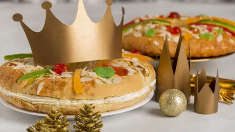 Imagen de archivo de un roscón de Reyes Imagen de archivo de un roscón de Reyes