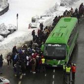 Nuevos colapsos en la carretera de acceso a Navacerrada 