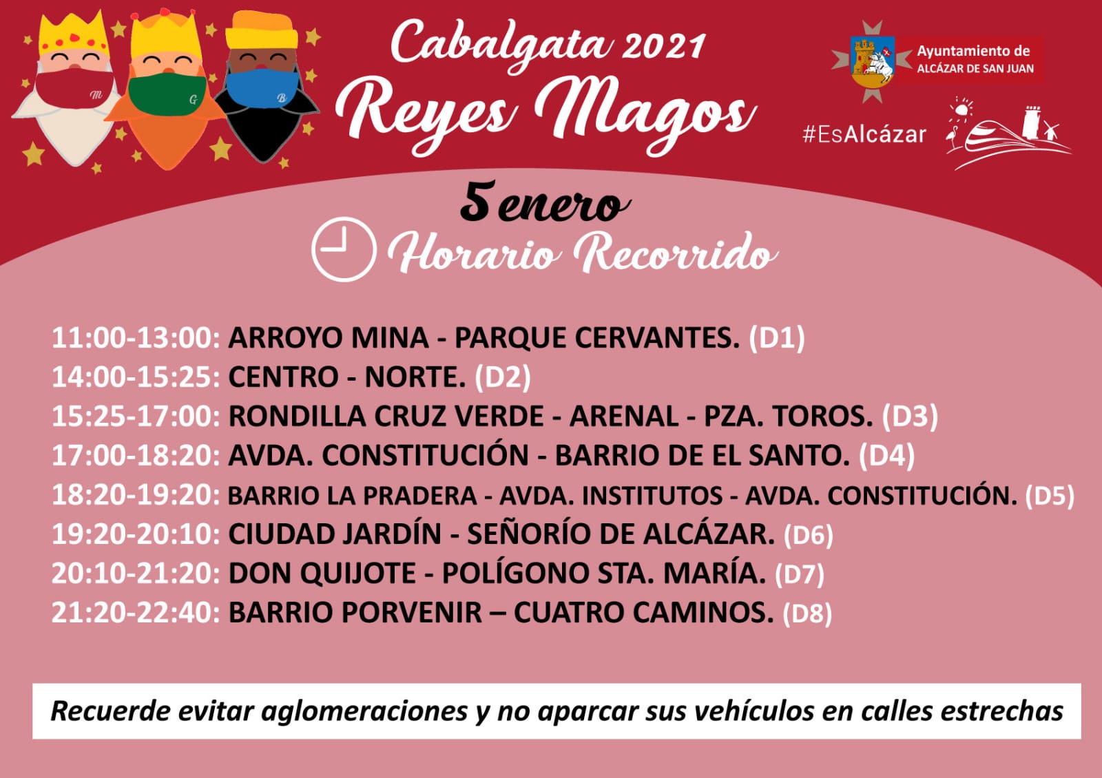 Recomendaciones de seguridad para la Cabalgata de Reyes en Alcázar Recomendaciones de seguridad para la Cabalgata de Reyes en Alcázar