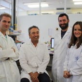 Parte del equipo de Vacuna MTBVAC: Jesús Gonzalo-Asensio, Carlos Martín, Ignacio Aguiló, y Dessislava Vaneva Marinova. 
