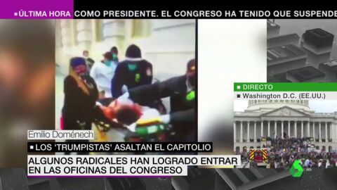 Evacuada mujer herida